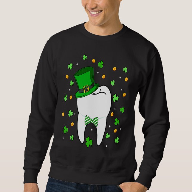 Moletom Cute Tooth Leprechaun Hat Dental Squad St Patrick' (Frente)
