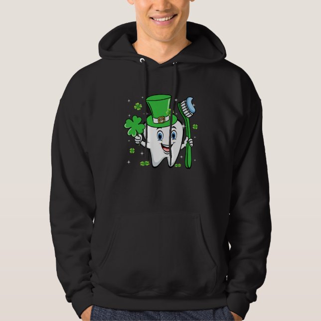 Moletom Cute Tooth With Hat Dental Assistant  St Patricks  (Frente)