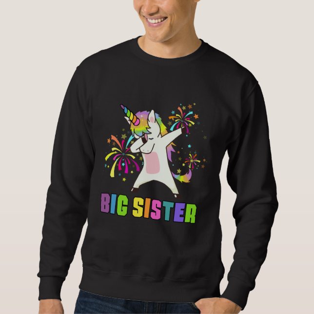 Moletom Cute Unicorn Big Sister (Frente)