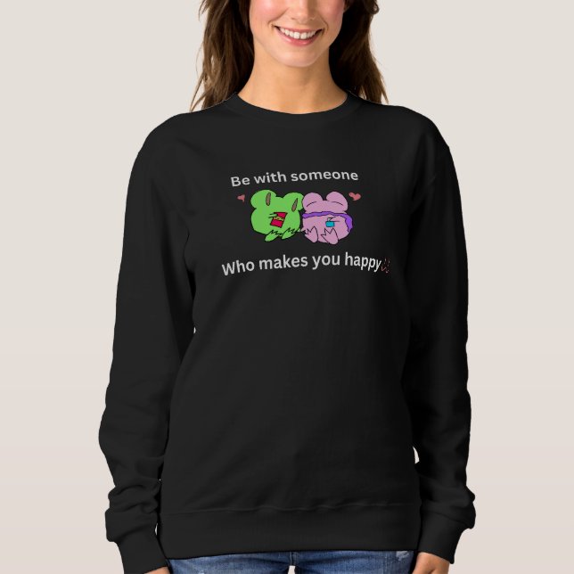 Moletom Cute Valentine quote frog  (Frente)