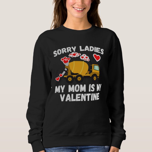 Moletom Cute Valentine s Day Son  Cement Mixer Kids Boys (Frente)