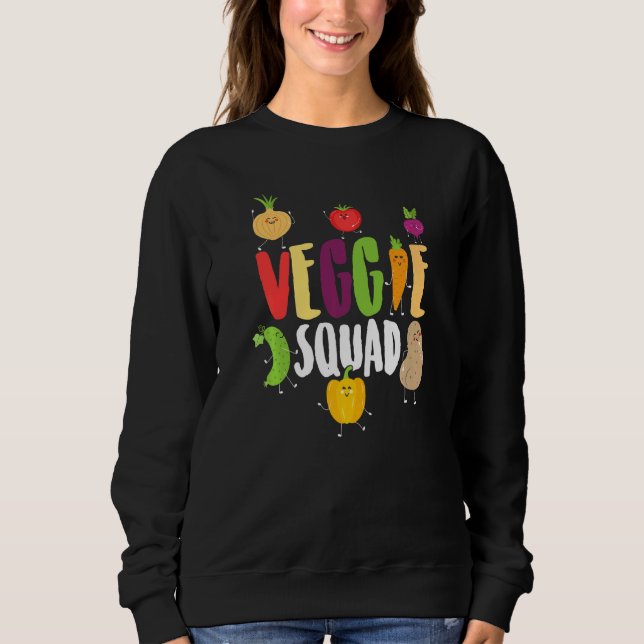 Moletom Cute Vegetable Men Women Healthy Veggie Squad Vega (Frente)