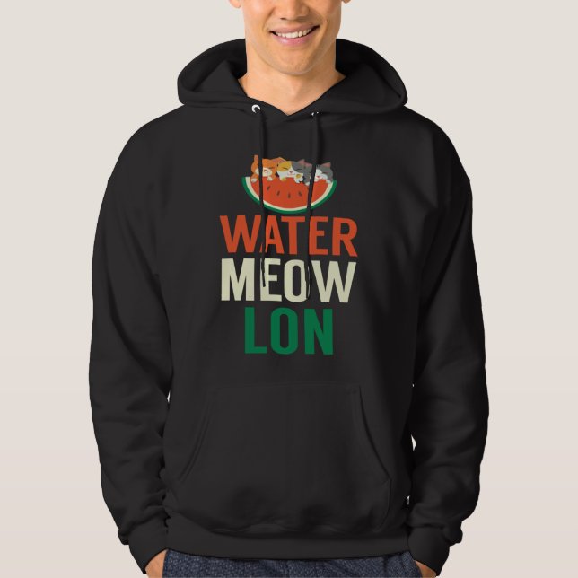 Moletom Cute Water Meow Leon Melon With Cats Melon Growers (Frente)