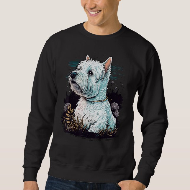 Moletom Cute West Highland White Terrier Dog on Westie Lov (Frente)