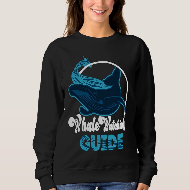 Moletom Cute whale watching Guide (Frente)