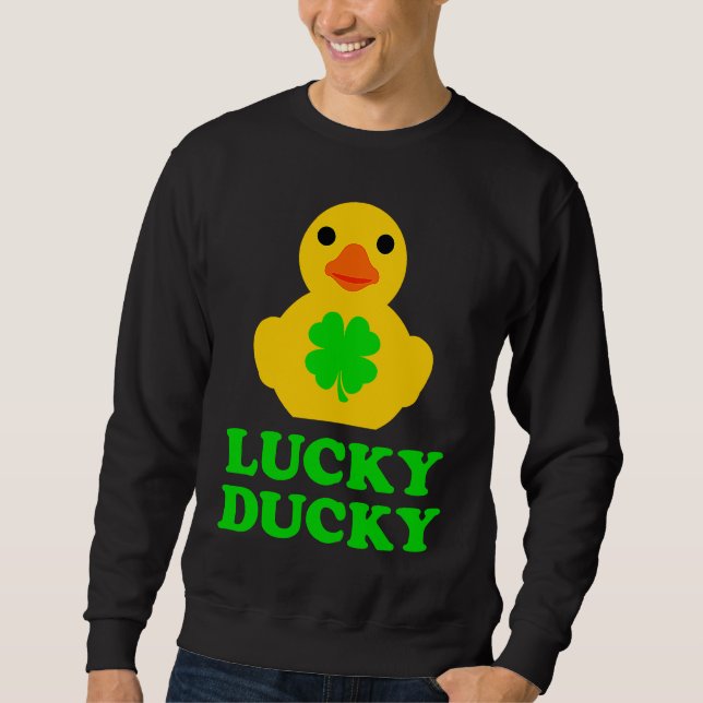 Moletom Cute Yellow Rubber Duck Four Leaf C St Patrick's D (Frente)