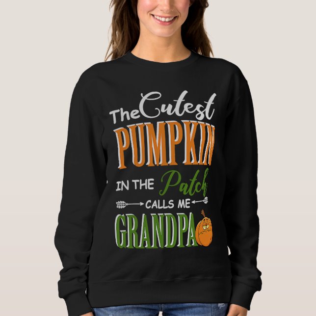 Moletom Cutest pumpkin calls me Grandpa Matching Family  f (Frente)
