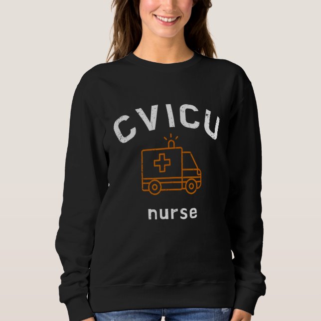 Moletom CVICU Nurse Work School  Team Squad  Women 4 (Frente)