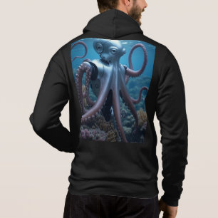 Moletom Cyber Octopus black Bella zip hoodie back