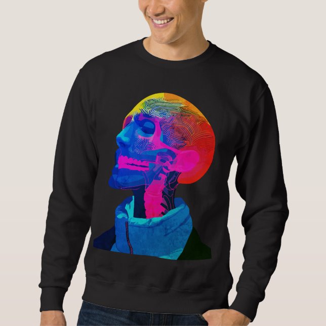 Moletom Cyber Skull – Anatomia Futurística Arte (Frente)