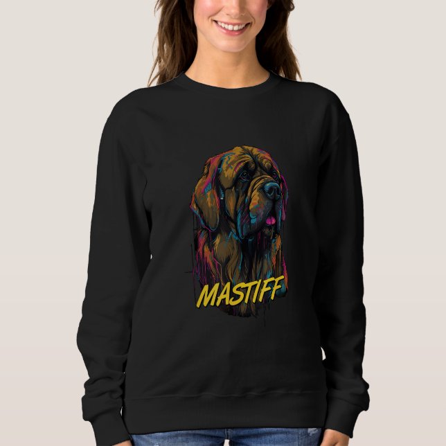Moletom Cyberpunk English Mastiff Futuristic English Masti (Frente)