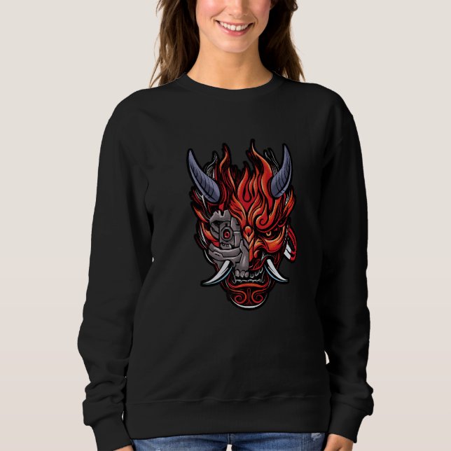 Moletom Cyberpunk Oni Demon Japonês 1 (Frente)