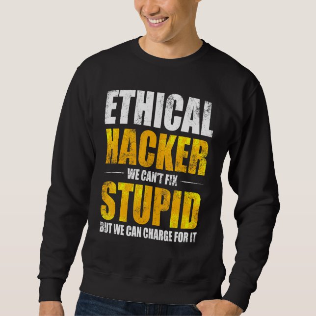 Moletom Cybersecurity do Hacker Ético - Testor 6 da Caneta (Frente)