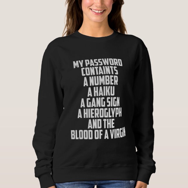 Moletom Cybersecurity Password Humor For Programmer White (Frente)