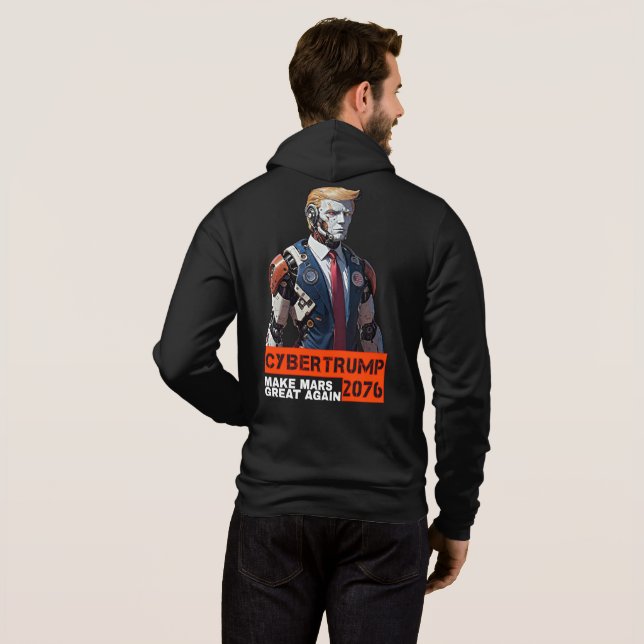 Moletom CyberTrump 2076 | Tornar Excelente Marte Novamente (Parte Traseira Completa)