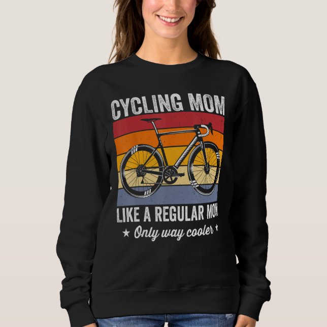 Moletom Cycling mom like a regular mom only way cooler bic (Frente)