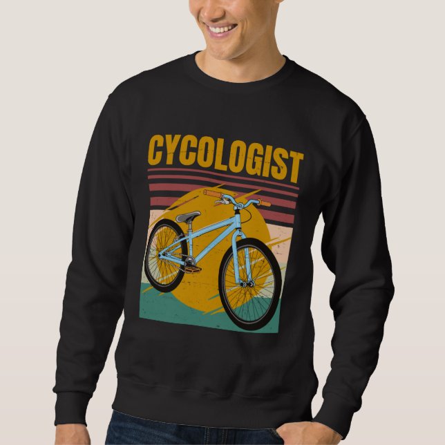 Moletom Cycologist Bike  Bicycle Ride Hobby Race  Retro Vi (Frente)