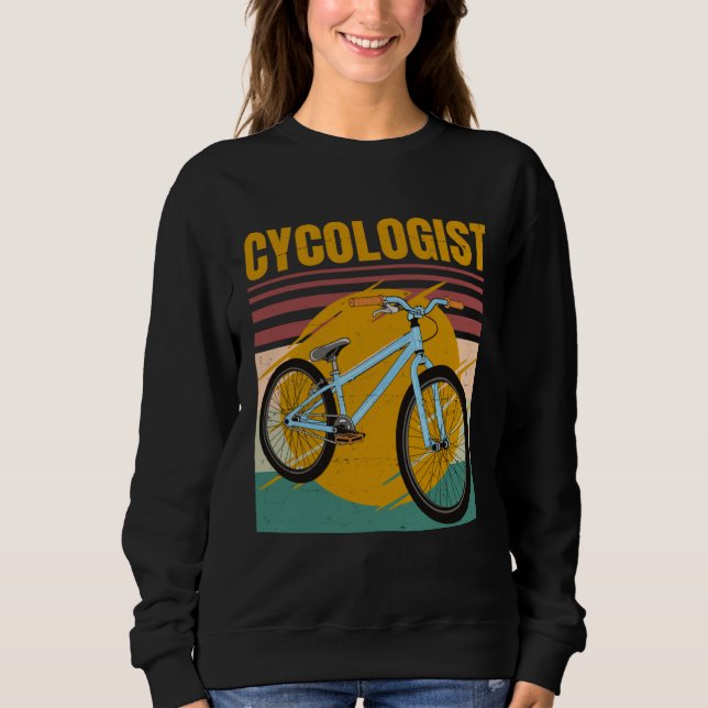 Moletom Cycologist Bike  Bicycle Ride Hobby Race  Retro Vi (Frente)