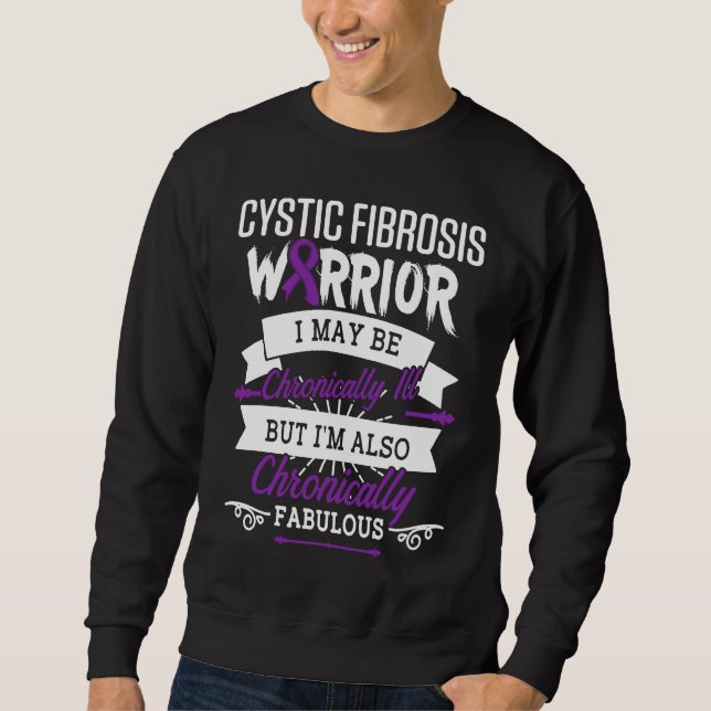 Moletom Cystic Fibrosis Survivor Chronically CF Warrior Aw (Frente)