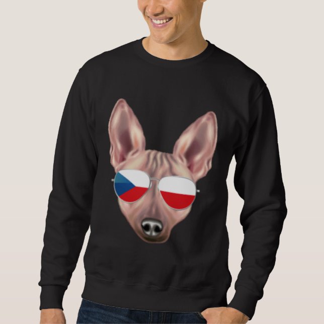 Moletom Czech Flag American Hairless Terrier Czech Republi (Frente)