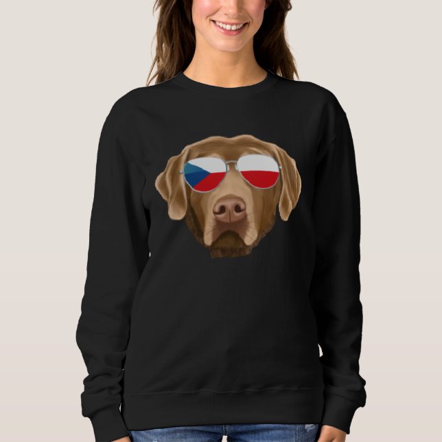 Moletom Czech Flag Chesapeake Bay Retriever Czech Republic (Frente)