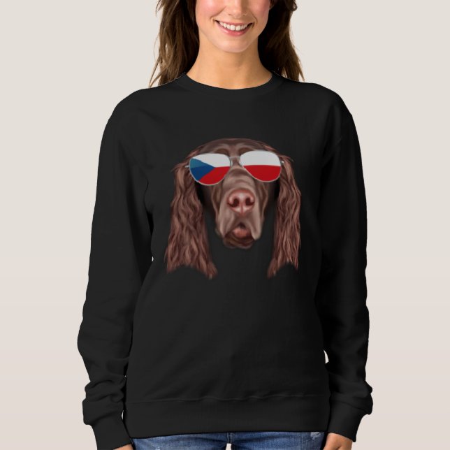 Moletom Czech Flag Field Spaniel Dog Czech Republic Pocket (Frente)
