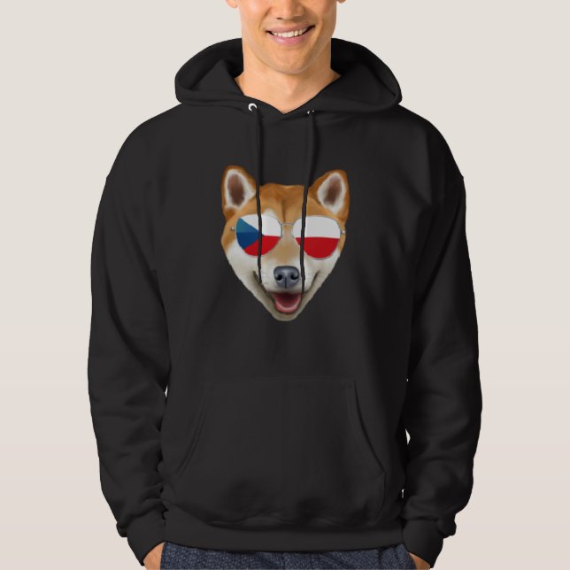 Moletom Czech Flag Shiba Inu Dog Czech Republic Pocket (Frente)