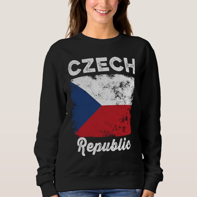 Moletom Czech Republic Flag Distressed  Men Women Kids  Cz (Frente)