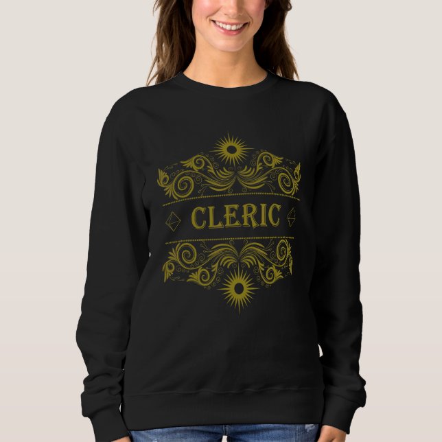 Moletom D20 Dados Clero Classe RPG Mesaredonda (Frente)