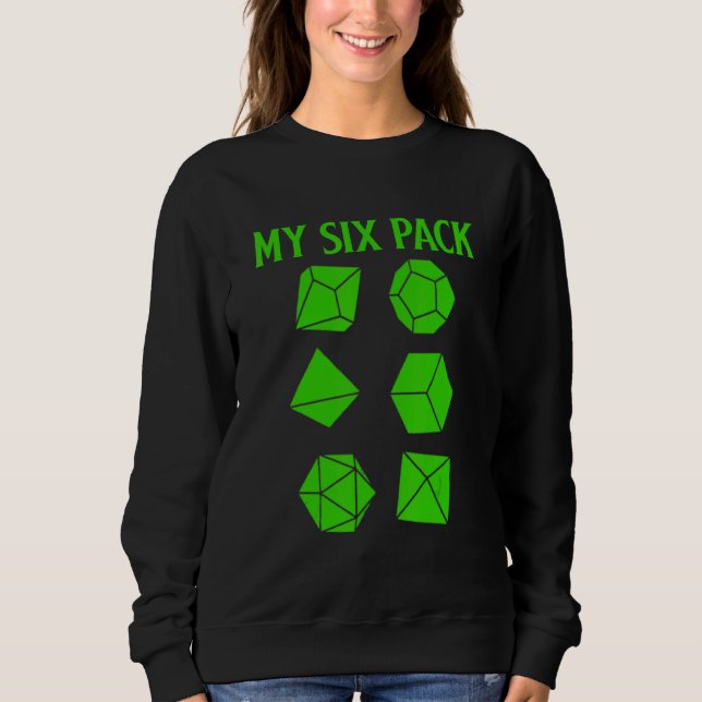 Moletom D20 Dice Rpg Dragon Gamer Check Out My Six Pack D (Frente)