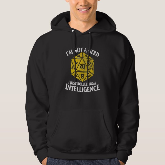 Moletom D20 Eu não sou uma Nerd Eu apenas formei inteligên (Frente)