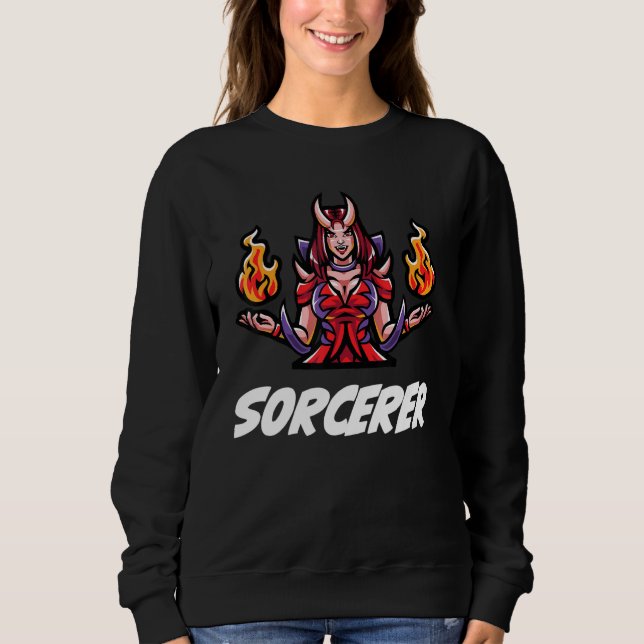 Moletom D20 Rpg Dragões Tabletop Dungeon Classe Sorcerer (Frente)