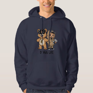 Moletom D’ Hug Life Funny Teddy Bear Gangster Hoodie