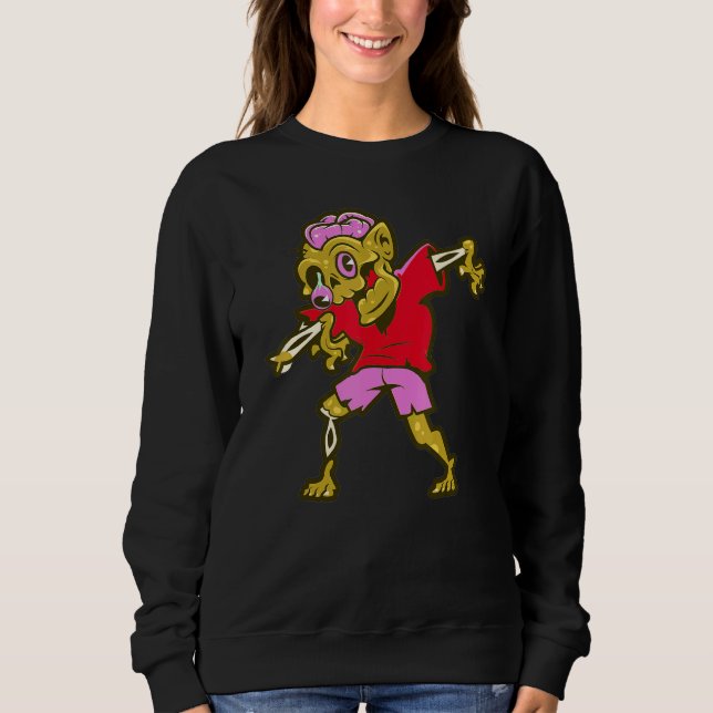 Moletom Dab Dabbing Move Zombie Brain Horror Scary Dance D (Frente)