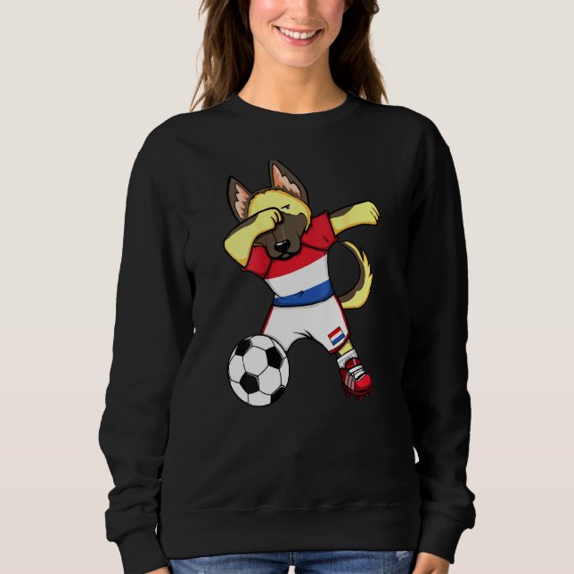 Moletom Dab German shepherd Netherlands Soccer Fans Jersey (Frente)