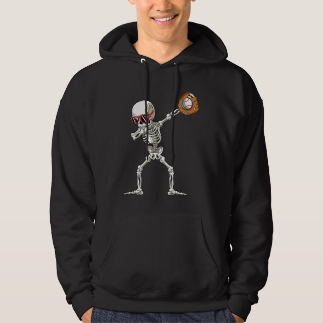Moletom Dab Skeleton Dabbing Skeleton Baseball Boys Hallo (Frente)