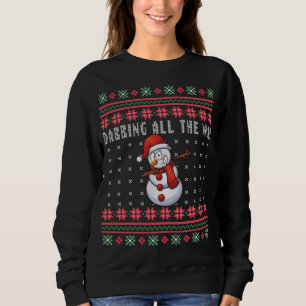 Moletom Dabbing All Way Snowman Ugly Christmas