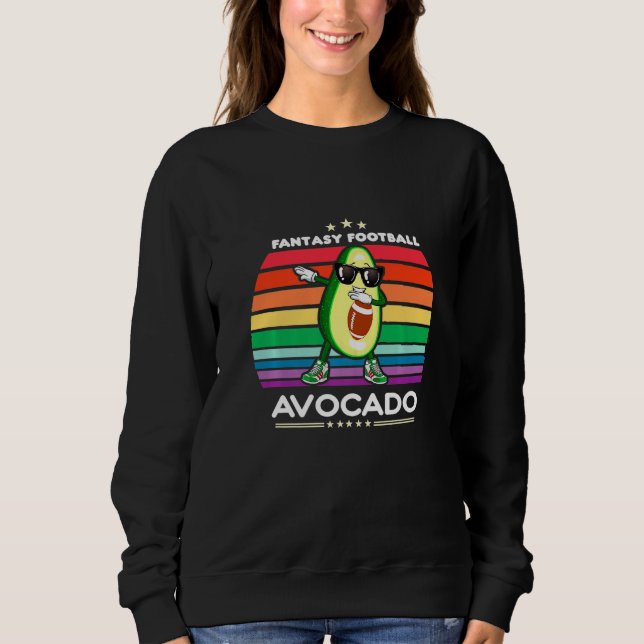 Moletom Dabbing Avocado Rainbow Sunset Fantasy Football Lo (Frente)