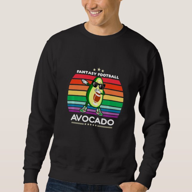 Moletom Dabbing Avocado Rainbow Sunset Fantasy Football Lo (Frente)