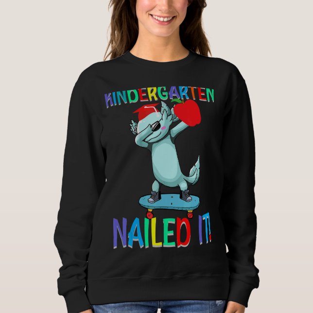 Moletom Dabbing Axolotl Graduation Kindergarten Nails (Frente)