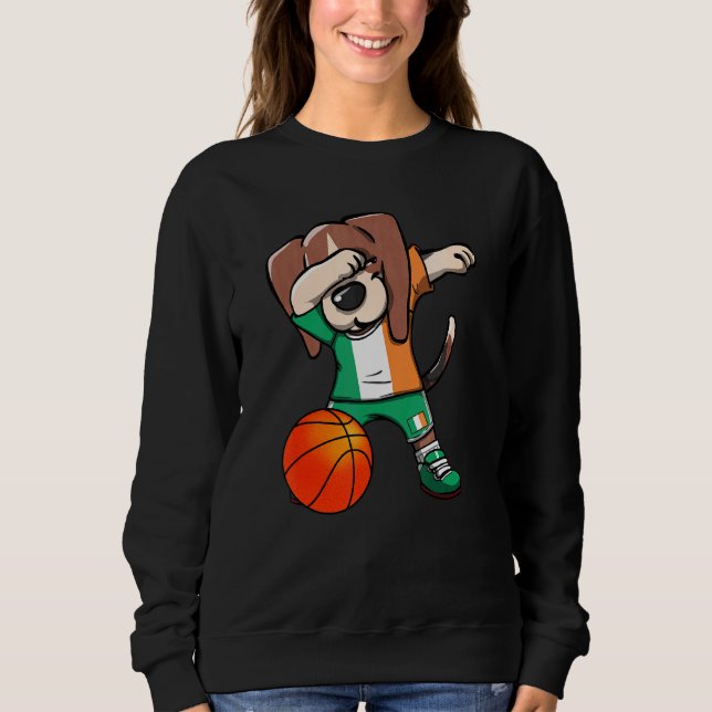 Moletom Dabbing Beagle Dog Ireland Jersey Irish Basball (Frente)