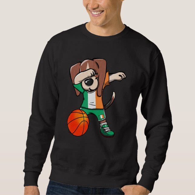 Moletom Dabbing Beagle Dog Ireland Jersey Irish Basball (Frente)