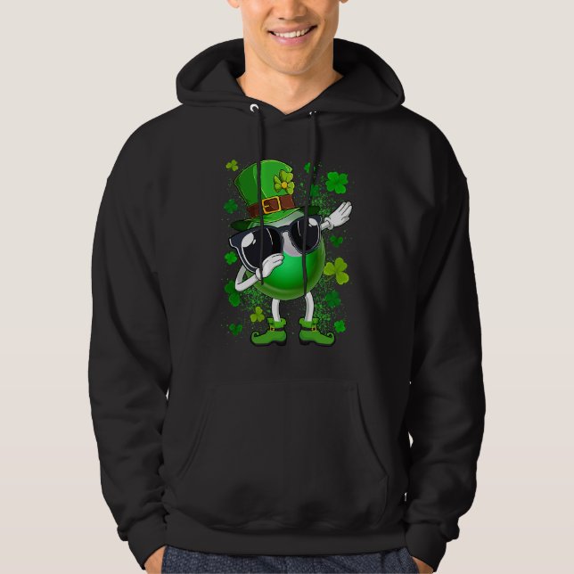 Moletom Dabbing Billiard Ball Leprechaun St Patrick's Day  (Frente)
