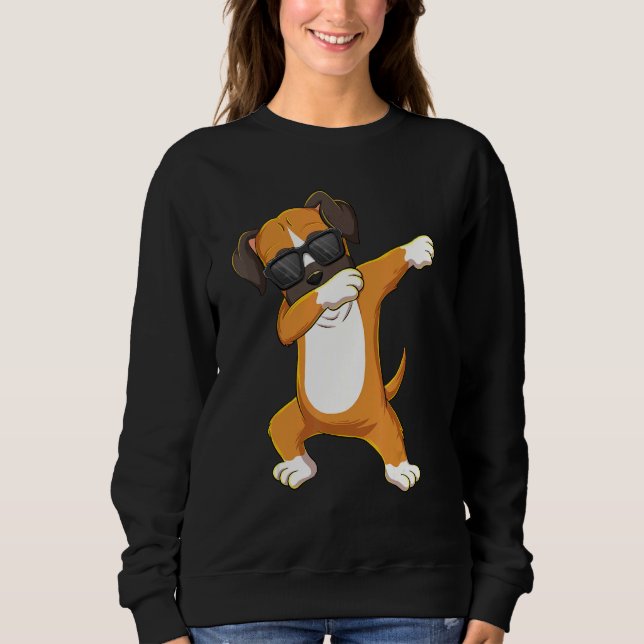 Moletom Dabbing Boxer Vestindo óculos de sol Dab Dance Gir (Frente)