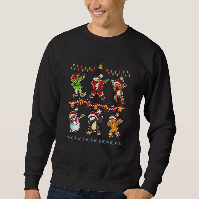 Moletom Dabbing Christmas Santa Elf Friends Dance Christma (Frente)