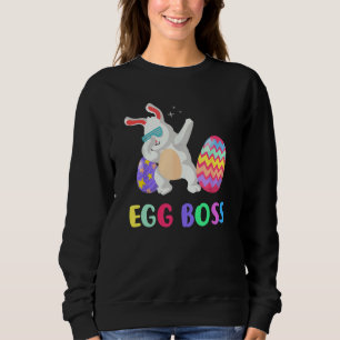 Moletom Dabbing Colorfull Egg Boss Páscoa Bunny Kids Toddl