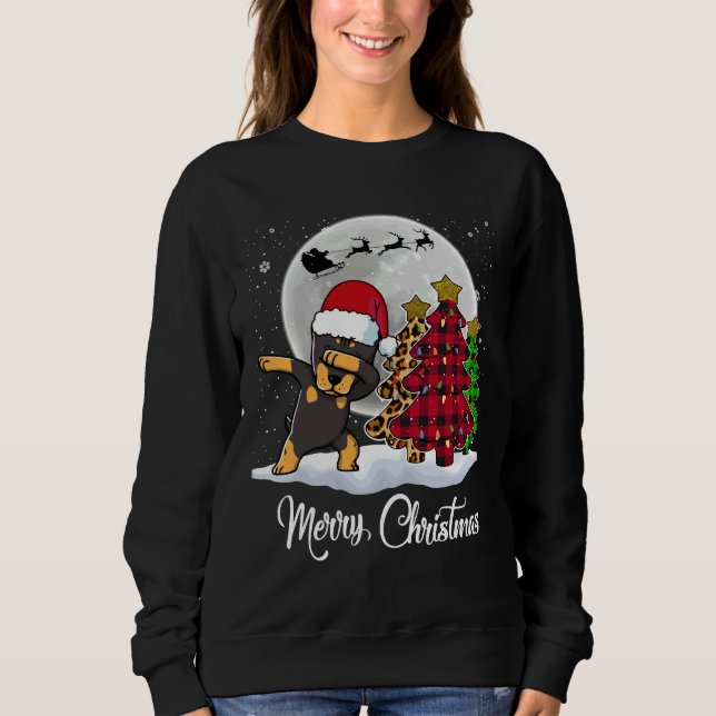 Moletom Dabbing Doberman Dab Dog Tree Funny Xmas (Frente)