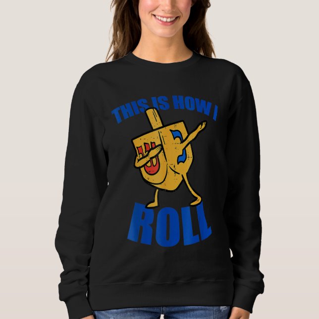Moletom Dabbing Dreidel Ugly Hanukkah  Chanukah Men Women  (Frente)
