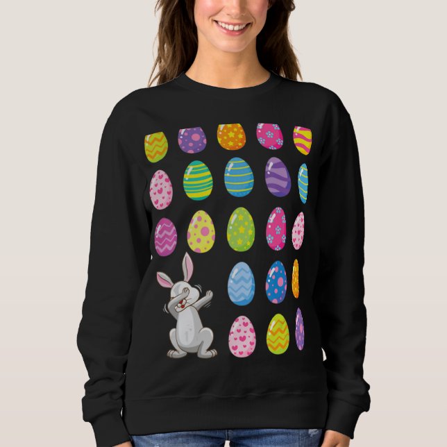 Moletom Dabbing Easter Bunny Rabbit Dab Dance Ovos Ki (Frente)