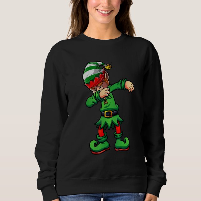 Moletom Dabbing Elf Costume Christmas Squad Men Boy Kids T (Frente)